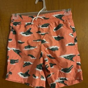Old Navy Coral Alligator Print Swim Shorts